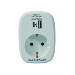 ADAPTADOR CON USB A+C...